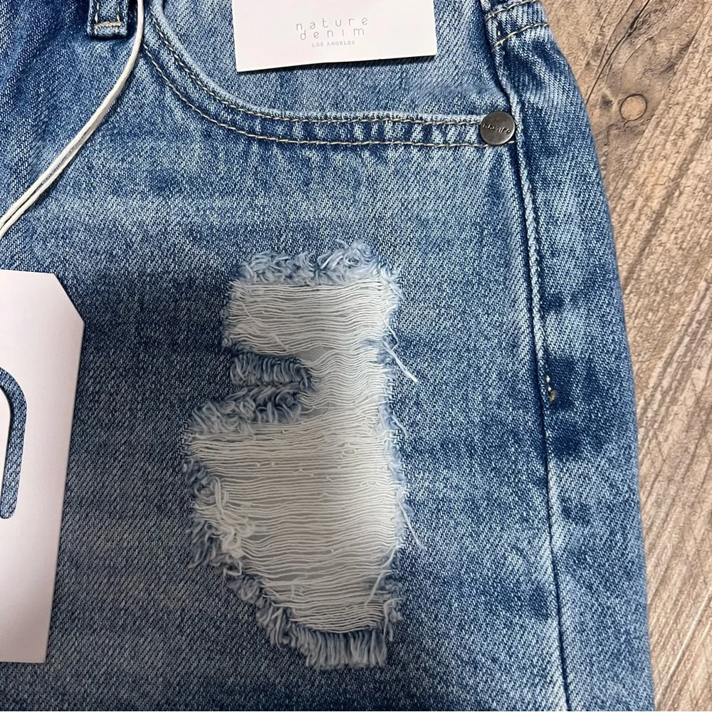NWT Distressed Denim Shorts‎ by Nature Denim